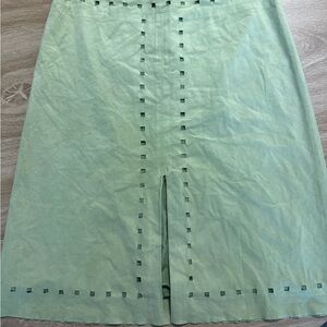 Poleci Light Green Pencil Skirt